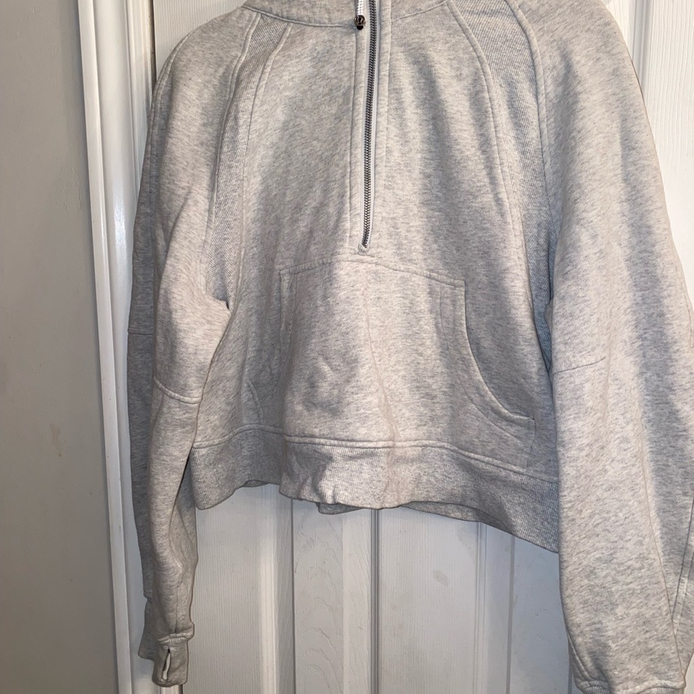 SOLD ELSEWHERE Lululemon Scuba Oversized Half-Zip Hoodie Ultra Light Grey